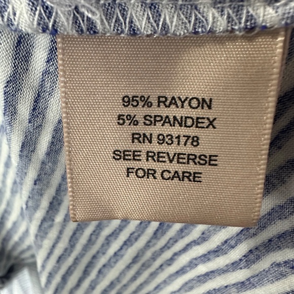 Philosophy Women's Dress 3X Blue/White Striped Sleeveless Midi NWT - Picture 7 of 10